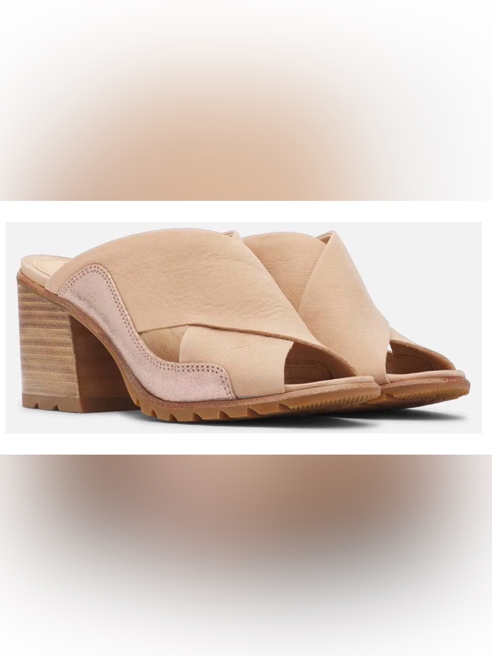 *****Sorel Nadia Mule *****Women's Nude Blush Crisscross Mule Sandals